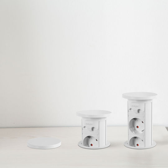Alista Home Bandă de Alimentare cu 3 Prize cu 2 USB-A Comutator și Cablu 1.5m