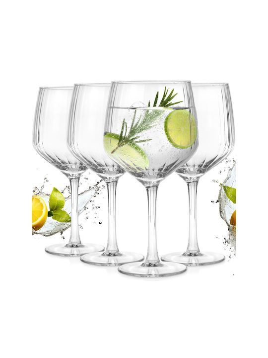 Excellent Houseware Set Of White Wine Water Cocktail Drinking Glass Goblets 580ml 4 Pieces