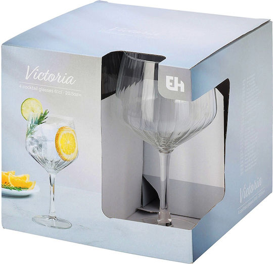 Excellent Houseware Set Brillen Wasser / Cocktail Kelch Gläser 580ml 4 Stück