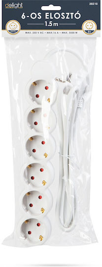 Alista Home Power Strip 6 Sockets with Cable 1.5m