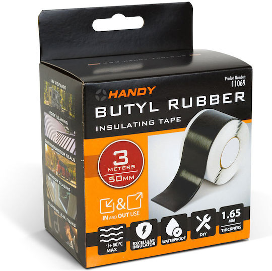 Bandă Izolatoare Butil Autocolantă 3 M X 50 Mm X 1,65 Mm Bandă De Etanșare Pentru Cablu Țevi Neagră Impermeabilă