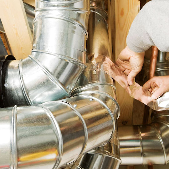 Bandă Adezivă Din Aluminiu 25 M X 48 Mm Bandă De Izolare Termică Etanșare Conducte De Ventilație Rezistentă La Căldură Acrilică