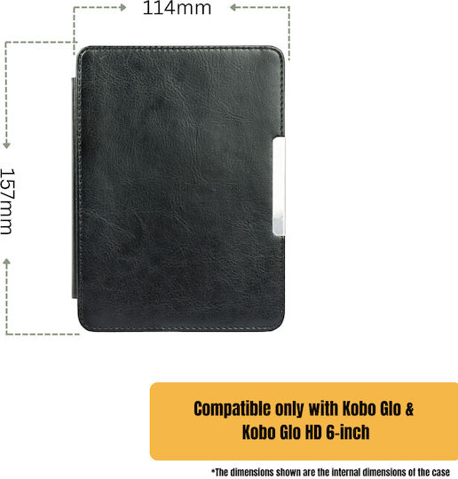 Husă Kobo Glo 6" Kobo Glo HD Inkora One Neagră