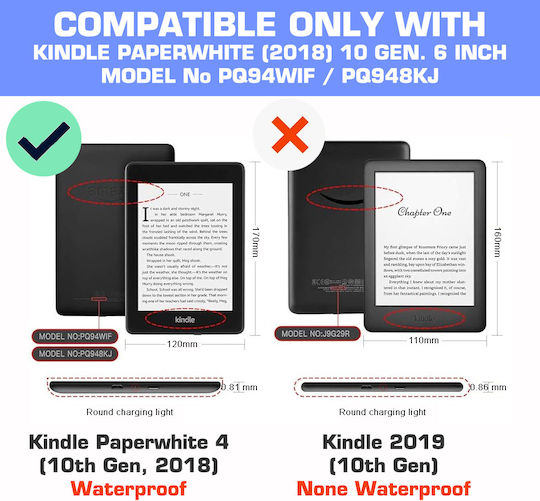 Калъф Kindle Paperwhite 4 2018 Inkora Lite Черен
