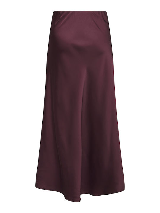 Mika Vis Σατέν Maxi Φούστα Bordeaux