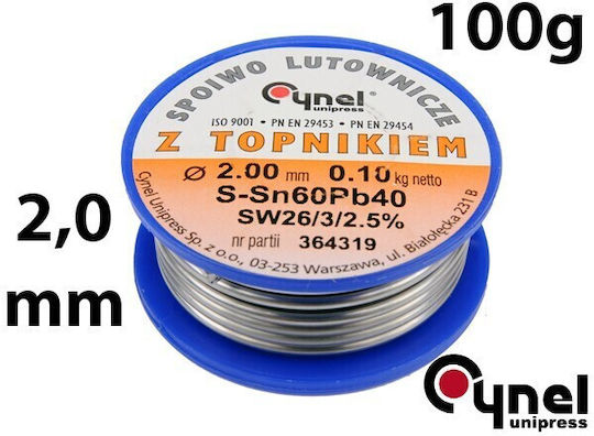 Solder Wire Sn60pb40 2.0/100 76818 Cynel