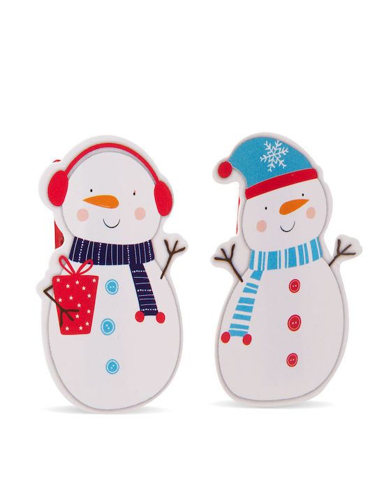 Figurine De Crăciun Om De Zăpadă Clipse Panglică 22 X 35 Mm Set 18 Bucăți + Panglică 2 M