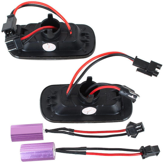 Audi A6 C6 04-08 Led Side Turn Signal Smoked Dynamic 2 Pcs Set