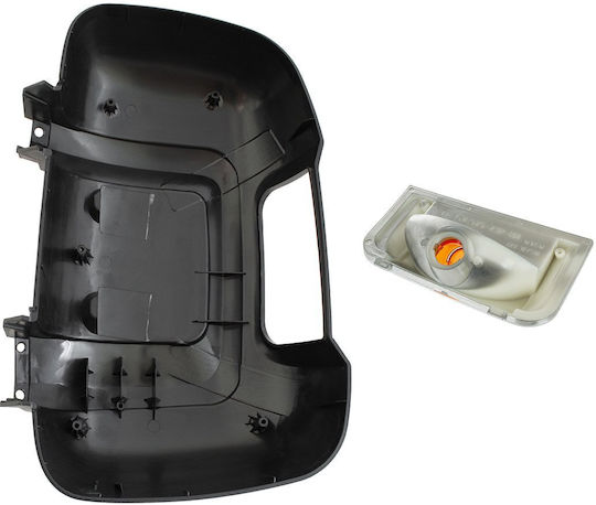 Fiat Ducato 2006 Exterior Mirror Housing Medium Arm + Orange Turn Signal Insert Right 2 Pcs Set