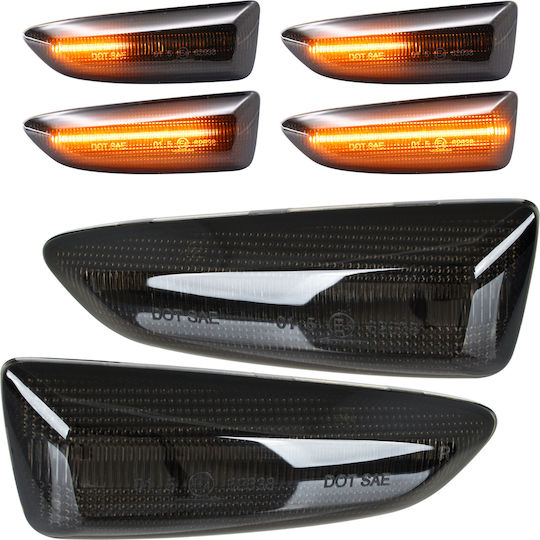 Opel Astra K 2015 Led Side Turn Signal Smoked Dynamic 2 Pcs Set