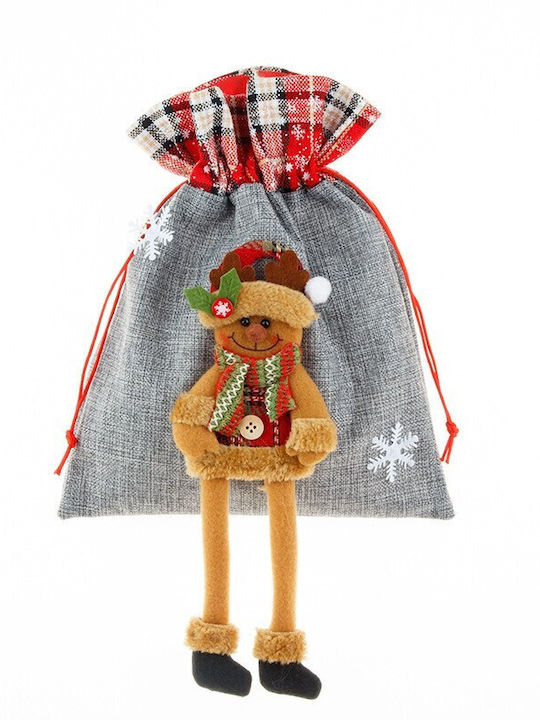 Weihnachtsgeschenk Textilbeutel Flippy Rentier Design 30x25 cm Graue