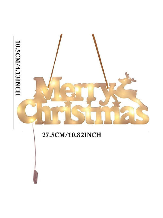 Instalație Led De Crăciun Litere 3D Flippy Merry Christmas Lumină Caldă 27.5 X 10.5 X 1.4 Cm Albă