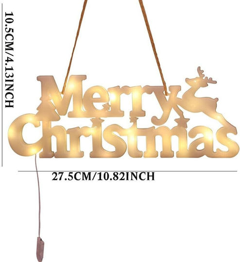 Instalație Led De Crăciun Litere 3D Flippy Merry Christmas Lumină Caldă 27.5 X 10.5 X 1.4 Cm Albă