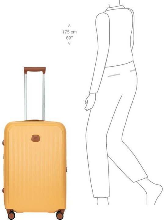 Bric's Milano Medium Travel Suitcase Honey Height 69cm