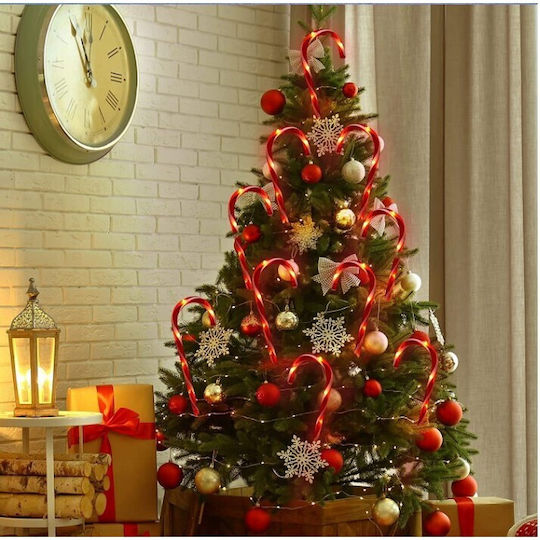 Batteriebetriebene Weihnachtsfigur Zuckerstangen Außeneinsatz 28 cm
