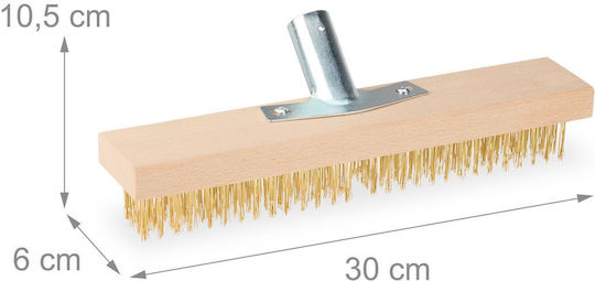 Set 2 Mături Cu Perii Din Oțel Relaxdays 10.5x30x6 Cm Natural Aurii Argintii
