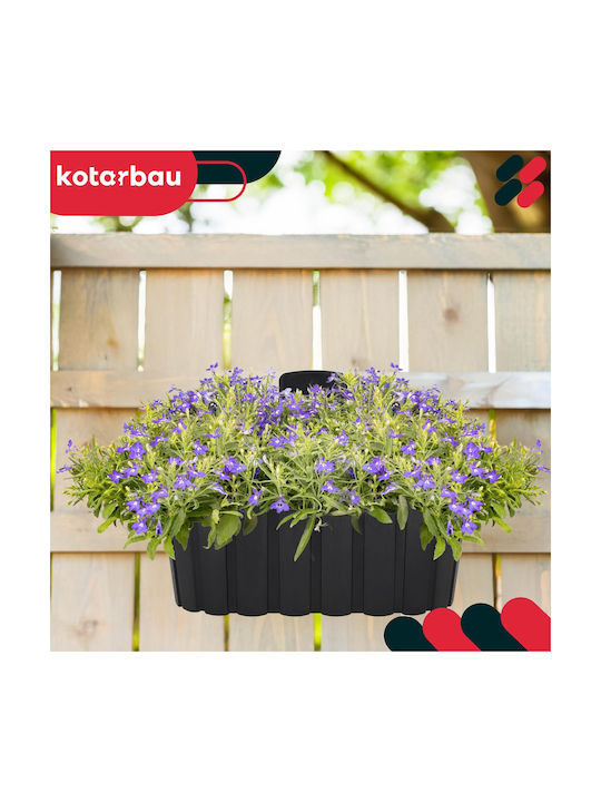 Wall Hanging Flower Pot Wall Rustic Balcony Anthracite 28cm 6 Pcs Wall Hanging Flower Pot Wall Rustic Balcony Anthracite 28cm 6 Pcs