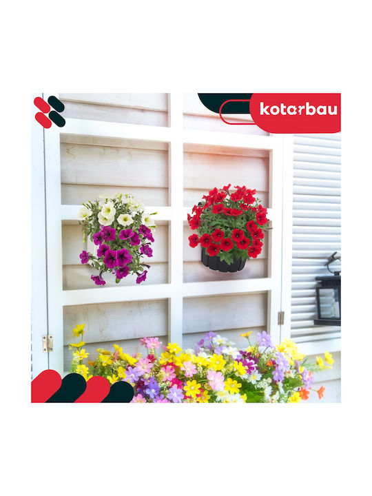 Kotarbau Balcony Flower Pot Railing Hanging Handle Single Rustic White 150 Mm