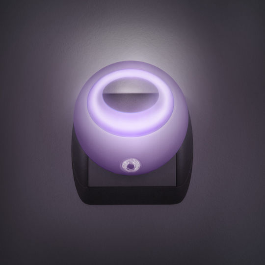 Lampă de Noapte LED Senzor de Lumină 1W 230V Pornire/Oprire Automată Mov