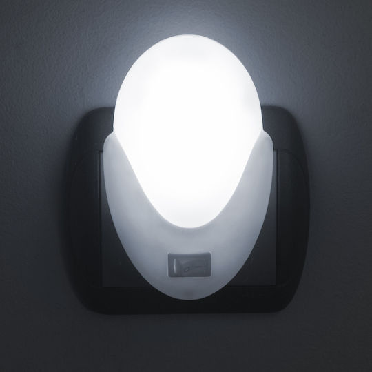 Led Нощна Лампа Phenom 1w 230v Превключвател Студена Бяла Светлина