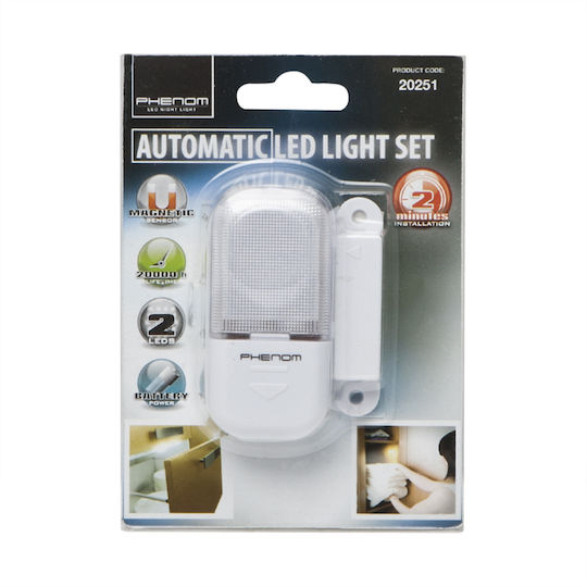 Lampă Led Cu Senzor Magnetic Pentru Dulap 1 Led Baterii Incluse Pornire Oprire Automată