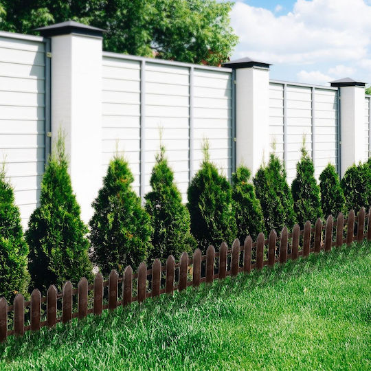 Vilde Plastic Garden Hedge In Brown Colour 20x15cm 10 Pieces