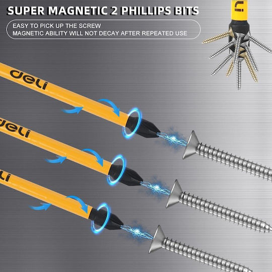 Set Long Impact Bits Ph2x150 Edl251150 10 Pcs