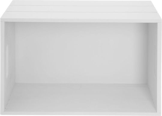 Orion Bamboo White Storage Basket 26x16x11cm