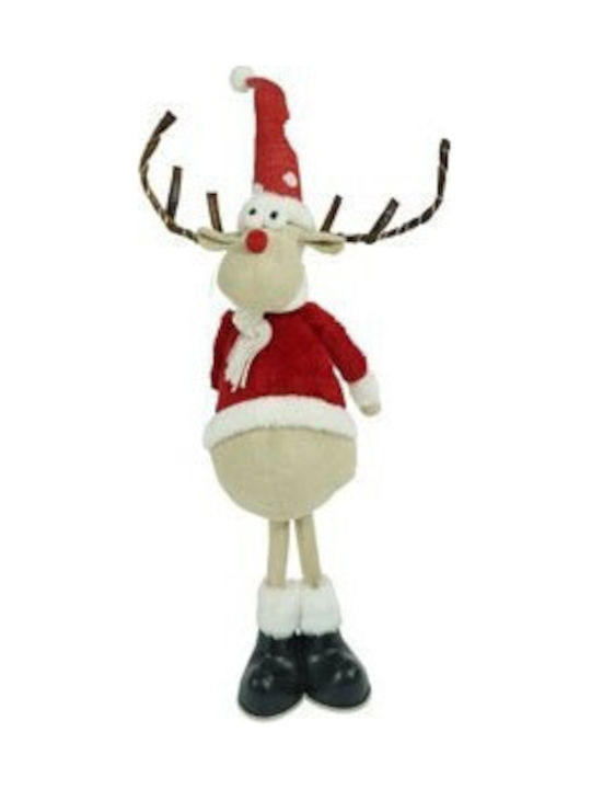 Weihnachtsrentier Schmuck Alista Home Rote Weiße Textil 55 Cm