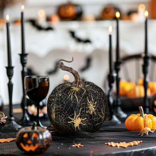 Αποκριάτικη Κολοκύθα Μαύρη για Halloween