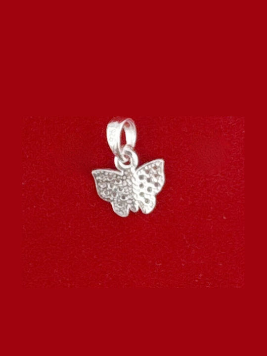 Pandantiv Argint 925 Jolie Argint Femei Mini Fluture Design Zircon 0.7 G Design Elegant Fin Culoarea Argintie