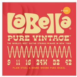 La Bella Pure Nickel Electric Guitar Strings Set 9 - 42