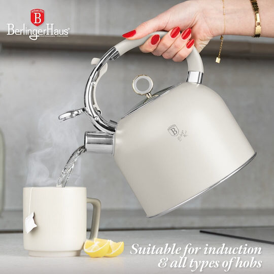 Berlinger Haus Τσαγιέρα Ανοξείδωτη Λευκή 3000ml