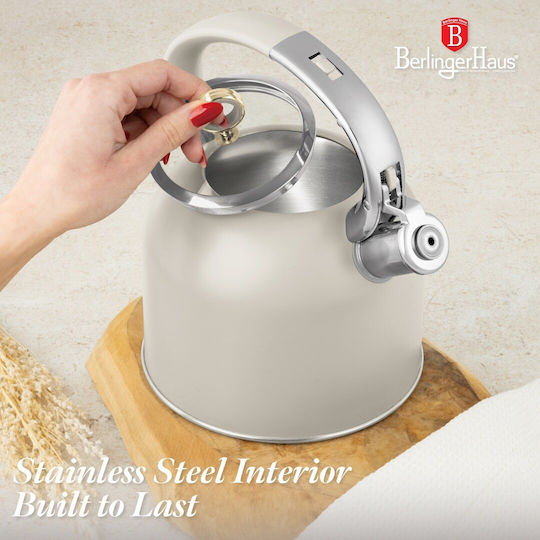 Berlinger Haus Τσαγιέρα Ανοξείδωτη Λευκή 3000ml