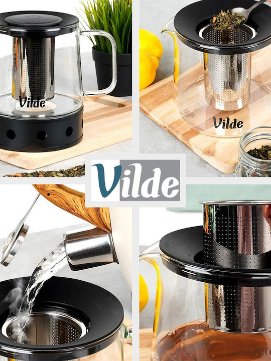 Vilde Teapot with Filter Glass Transparent 1500ml
