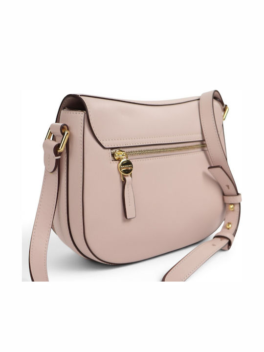 Leder Damen Schultertasche Rosa
