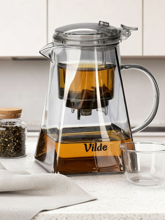 Vilde Τσαγιέρα με Φίλτρο Γυάλινη Διάφανη 880ml