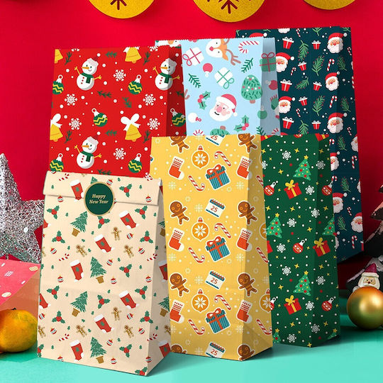 Alista Home Geantă Hârtie Crăciun Pentru Cadou 24x8x13cm 12 Bucăți Cu Personalizare