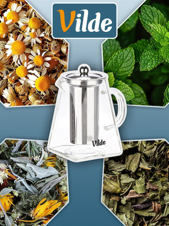 Vilde Teapot with Filter Glass Transparent 920ml