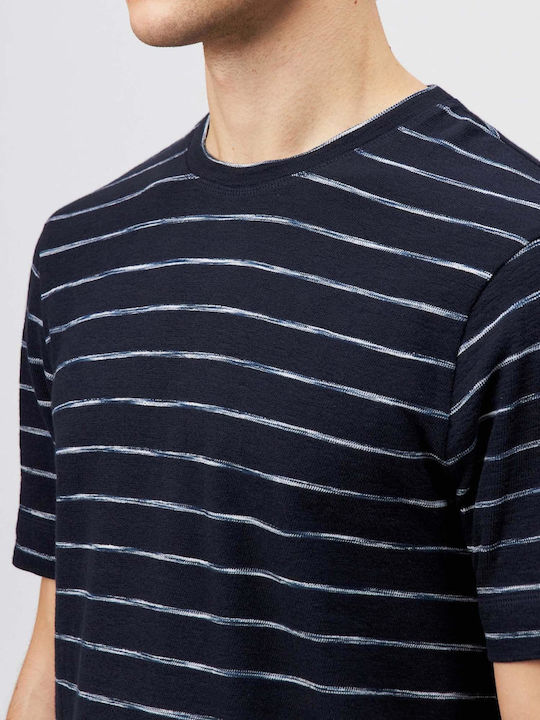 Kurzärmlige Herrenbluse Blau