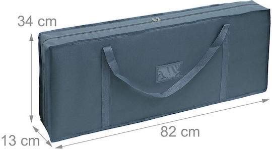 Relaxdays Wrapping Paper Organizer Gray 34x82x13cm 10kg Capacity 3 Mesh Pockets