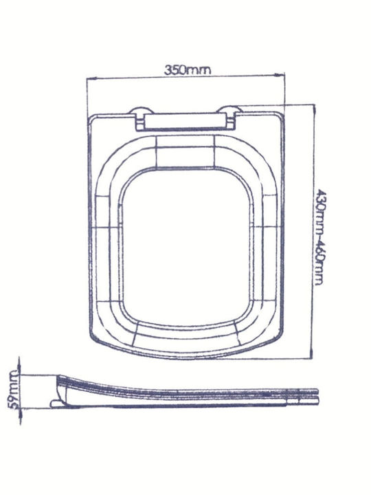 SteweHome Καπάκι Λεκάνης Slim Soft Close Πλαστικό Λευκό