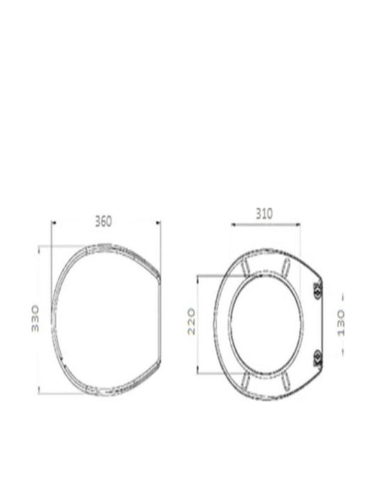 SteweHome Toilet Seat Plastic