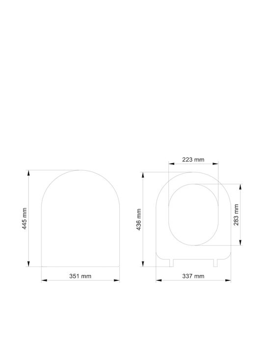SteweHome Toilet Seat Plastic White