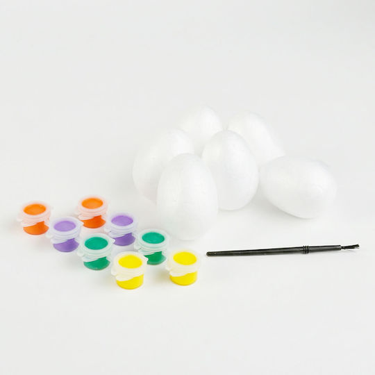 Set De Vopsit Ouă Din Spumă De Paște 6 Cm 6 Ouă