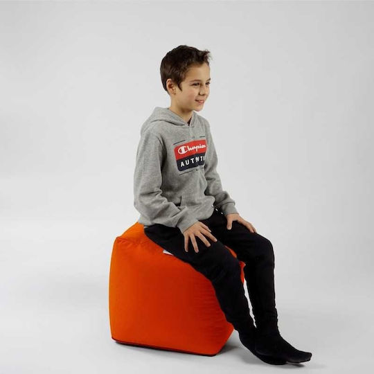 Vielseitiger Sitzsack Hocker Wasserdicht Neon Orange 40x40x40cm