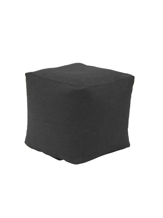 Πολυμορφικό Πουφ Σκαμπό Dark Black 40x40x40cm