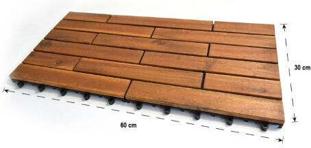 H&C Placă De Podea Pentru Exterior Mată 60x30cm Acacia