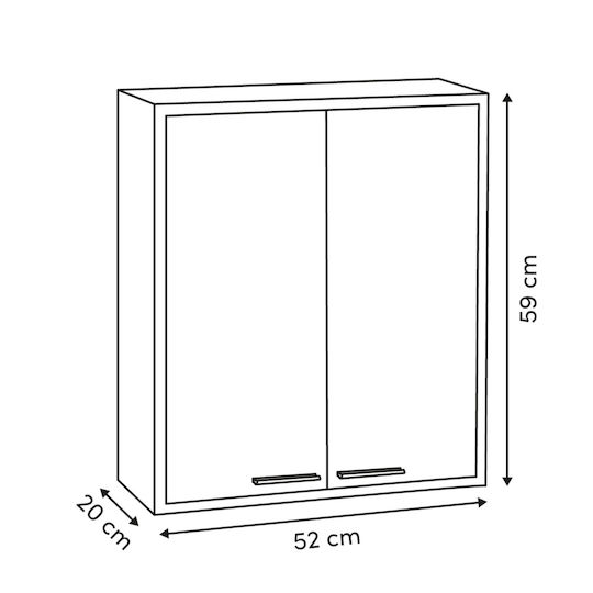 5Five Come Ντουλάπι Μπάνιου 52x20x59cm Λευκό