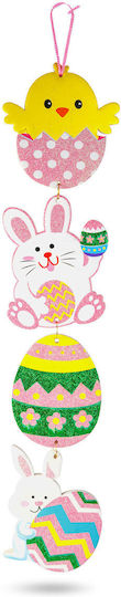 Easter Hanging Decoration Glitter Foam 60 Cm Set 4 Pieces